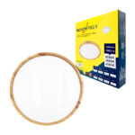 Lámpara led tipo plafón moderno redondo con marco de madera, 325 x 60 mm, 18w, 3 temperaturas y protección ip20 / 61179