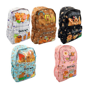 Mochila con 2 compartimentos y estampado de capibara, variedad de diseños / capybara / 6119