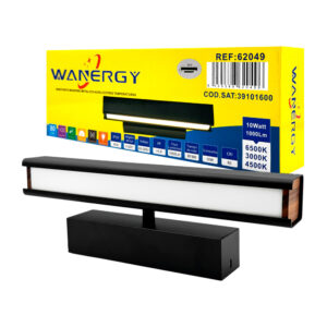 Lámpara arbotante led metálico 30x10cm aprox con diseño moderno, giro de 180 grados, 10w y protección ip20 / 62049 / arbotante moderno metálico + acrílico tres temperaturas