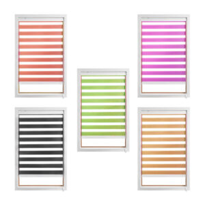 Persiana elegante blackout enrollable horizontal de 120x200cm, variedad de colores / 81353 / persiana cebra