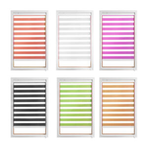 Persiana elegante enrollable horizontal de 140x200cm, variedad de colores / 81354 / persiana cebra