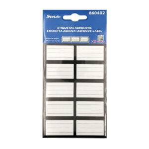 Blister de papelería con 2 hojas de 20 mini etiquetas adhesivas, variedad de colores / stelan / adhesive label
