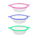 Colador - escurridor mediano de plástico con 2 asas, 25cm, variedad de colores / bk25 / utensilio de cocina / coladera / 465255