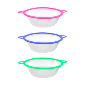 Colador - escurridor mediano de plástico con 2 asas, 25cm, variedad de colores / bk25 / utensilio de cocina / coladera