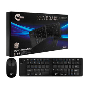 Kit mini teclado plegable bluetooth y mouse inalámbrico yisen + cable de carga / keyboard & mouse / bl088