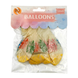 Paquete con 6 globos translúcidos de 12 pulgadas con estampado de felíz cumpleaños de colores / bo-268 / bo feliz balloons