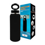 Termo liso de acero inoxidable con soporte para celular y capacidad de 800ml, variedad de colores / vacuum bottle / bwb800