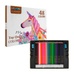 Caja con 48 lápices profesionales para colorear, con 2 sacapuntas, cuerpo de madera y diferentes tonos, variedad de usos / 48 colors / lapi zazo / ts/1067