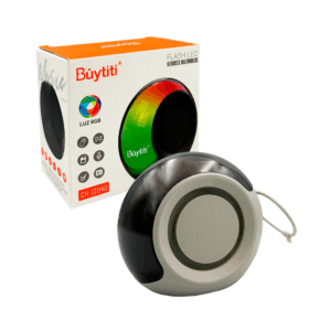 Bocina redonda bluetooth buytiti con radio fm, puerto usb-tf y luces rgb, variedad de colores / ch-j2040