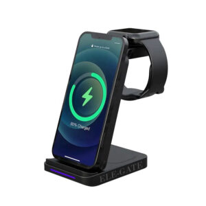 Cargador inalámbrico 3 en 1 con capacidad de 115w compatible con equipos apple / ch.201.3n1