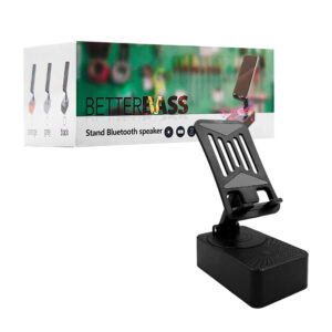 Soporte para celular giratorio con base bocina bluetooth de 1200 mAh, 5w con puertos usb y tipo c, variedad de colores / el-412 / better bass / stand speaker-024