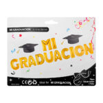 Set con 12 globos metálicos de 16 pulgadas con frase mi graduación / gib-by148 / air-filled balloon