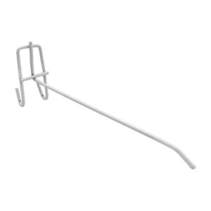 1pza gancho metálico en color blanco de 20cm para reja / h1319