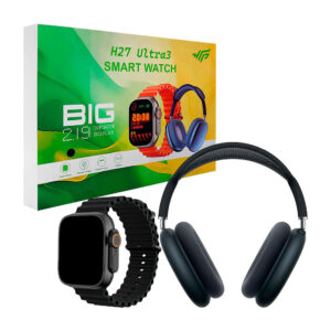 Smart watch h27 ultra 3 con 4 correas intercambiables y diadema inalámbrica bluetooth / h27