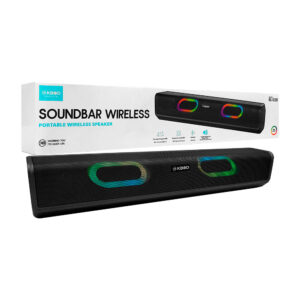 1pza Bocina inalámbrica, recargable, tipo barra de sonido, con iluminación rgb, botones de reproducción traseros y puertos de carga / conexión, variedad de funciones / kbod / soundbar wireless