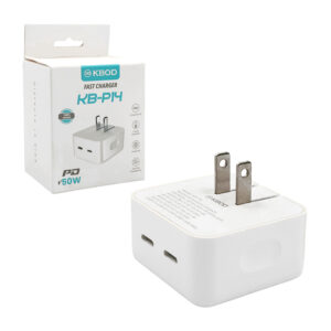 1pza Cubo cargador kbod con 2 entradas y capacidad maxima de 50w, variedad de usos / pd / kbod / fast charger