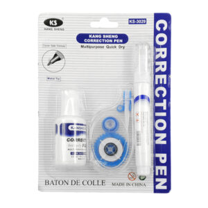 Blíster con 3 correctores, lápiz, cinta y líquido con brocha / kang sheng correction pen / ks-3029 / st37690