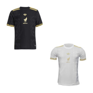 Playera - jersey deportiva de la selección mexicana, color blanco o negro con detalles en dorado, variedad de tallas / p95985 / méxico de oro / heat.rdy