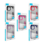 1pza Funda transparente protectora para iphone, con detalles de goma, variedad de modelos / kbod / enjoy life