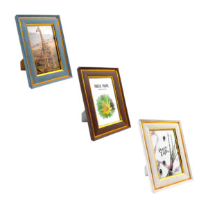 Portarretrato chico con marco de madera con bordes dorados 10x15 cm - 4x6 in, variedad de colores / ps2714-6 / photo frame