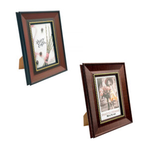 Portarretrato de madera con decoración de puntos dorados, 10x15cm - 4x6in, variedad de colores / ps9100-6