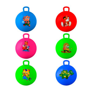 Pelota inflable infantil de 55 cm con asa - agarradera con estampado de personaje animado o animal, variedad de colores / sbq55 / pelota saltarina / pelota estampada
