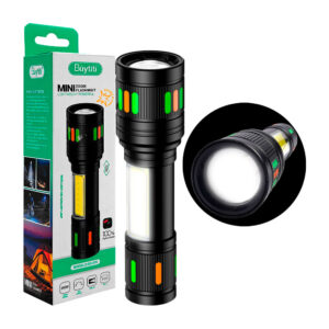 1pza Lámpara de mano mediana, con asa agarradera, apertura variable, led lateral, indicador de batería trasero y 4 modos de iluminación, variedad de funciones / buytiti / sd-570 / mini zoom flashmgit
