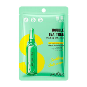 1pza mascarilla sadoer hidratante y calmante de árbol de té para el acné / double tea tree / sd47014