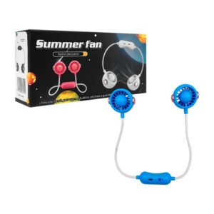 Ventilador portátil recargable flexible con doble salida de aire para el cuello, variedad de colores / summer fan / 217915