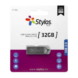 Memoria usb stylos de 32gb con diseño liso y apertura para colgar / usb flash drive / stmus532b