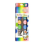 Estuche de plástico con tapa transparente con 12 pinturas tipo acuarelas + pincel, variedad de colores / water colour / st37703