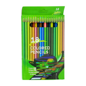 Paquete con 18 colores largos de madera colores brillantes con acabado suave, variedad de colores / 18 colored pencils / st37740