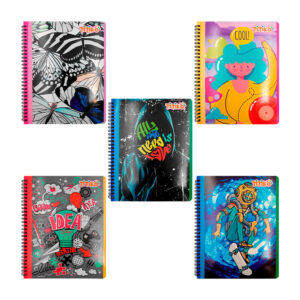 1pza Cuaderno profesional de 70 hojas, de 20x25 cms, hoja cuadriculada y estampado infantil, variedad de diseños / titiko / 70 hojas