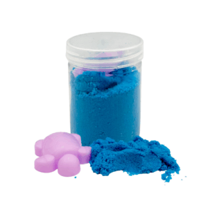 1pza Bote transparente cilíndrico con arena mágica para moldear + molde, variedad de colores / tks-14