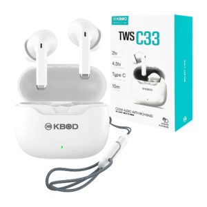1pza Audífonos inalámbricos kbod con almohadillas ergonómicas de silicona y estuche de carga, variedad de funciones / twsc33 / kb-tws-c33