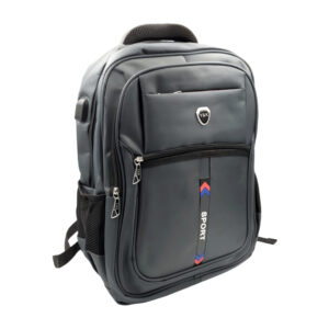 1pza Mochila grande de tela, con 4 compartimientos, decoración metálica y frase / sport / y&k / yk / 1853