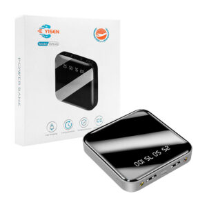 Power bank / batería portatil yisen con forma cuadrada, 2 puertos usb, puerto tipo c, variedad de colores / yspb-05