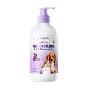 Shampoo para mascotas antibacterial 2 en 1 de 500ml con extracto y aroma a lavanda / yty43276 / exgyan fragrance / bath & shampoo 2-in-1