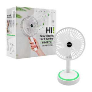 1pza Ventilador plegable de plástico, rotable, con 3 velocidades y base redonda, variedad de usos / ze-2144 / ks-2103