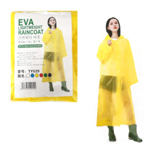 1pza Impermeable de plástico para adulto, con botones abrochables y capucha ajustable, variedad de colores / eva lightweight / raincoat / ty529