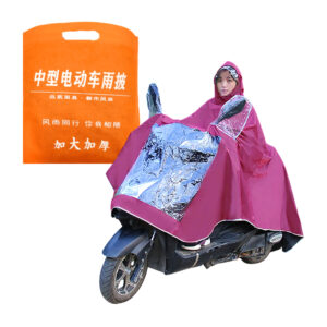Impermeable para motocicleta con capucha y visera transparente / zy-yh026
