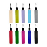 1pza Sombrilla / paraguas de bolsillo, liso, plegable, con asa agarradera, funda de tela y mango ergonómico, variedad de colores / zenyu / zy-ys30