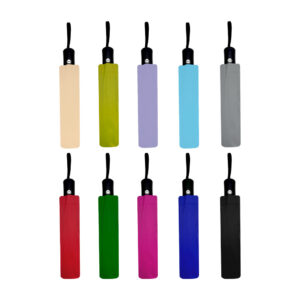 1pza Sombrilla / paraguas de bolsillo, liso, plegable, con asa agarradera, funda de tela y mango ergonómico, variedad de colores / zenyu / zy-ys30