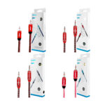 Cable de audio - auxiliar moreka tipo cuerda reforzado, con conector 3.5mm y longitud de 1500mm, variedad de modelos y colores / au-02 / au-03 / au-04