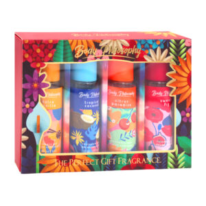 Kit de 4 perfumes fragancias mist body philosophy con aromas frutales de 60ml / the perfect gift fragrance / b0068-cp
