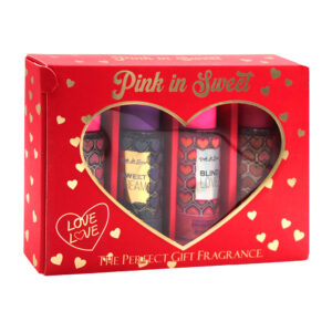 Kit de 4 perfumes fragancias mist pink in sweet con aromas dulces de 60mlx4 / the perfect gift fragrance / b0068-hbn