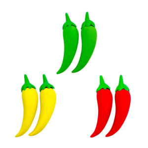 Par de borradores - gomas para lápiz con forma de chile - jalapeño, variedad de colores / b8519 / jon zur eraser / 85800124