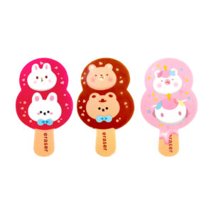 1pza borrador - goma con forma de paleta y diseño de animales, variedad de diseños y colores / b8530 / yitai soft eraser / 623035
