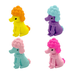 1pza borrador con diseño de perro caniche, variedad de colores / b8564 / 1117 / 3d eraser / sweet dreams / 185968