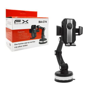 Soporte de teléfono celular ajustable para carro con ventosa y rotación de 360 con botón de bloqueo, variedad de colores / ba-c74 / fx